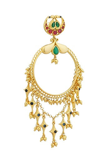 Gold Plated Cubic Zirconia Dangler Earrings