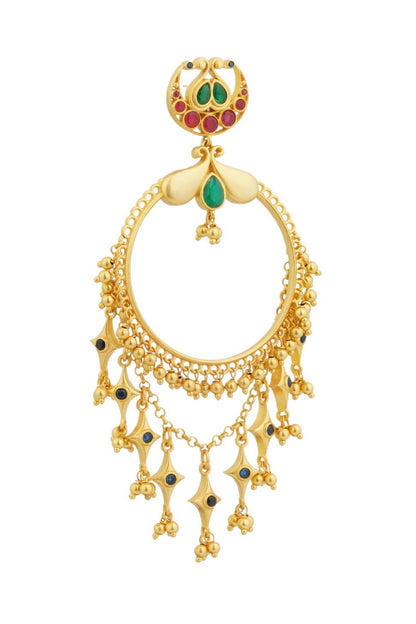 Gold Plated Cubic Zirconia Dangler Earrings