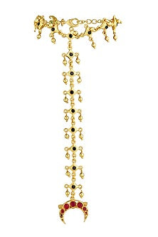 Gold Plated Cubic Zirconia Hathphool