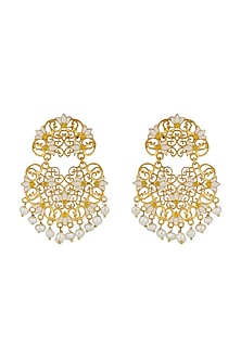 Gold Plated Pearl Drop Earrings