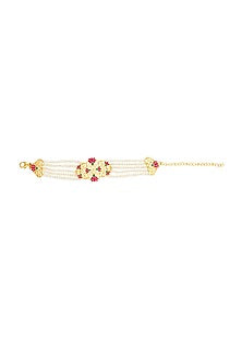 Gold Plated Choker Necklace With Pearls