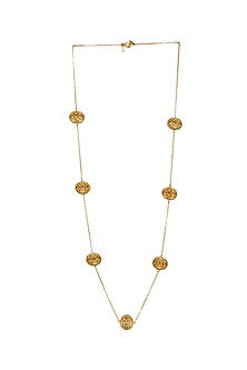 Gold Plated Pearl Long Necklace