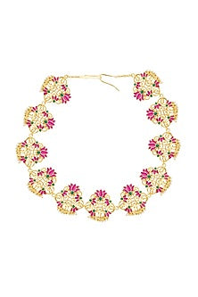 Gold Plated Pearl Mathapatti