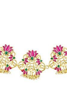 Gold Plated Pearl Mathapatti