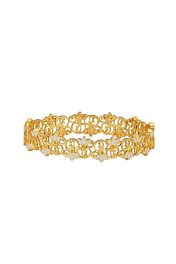Gold Plated Enameled Bangle