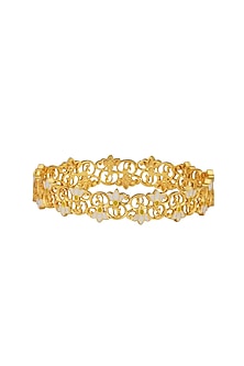 Gold Plated Enameled Bangle