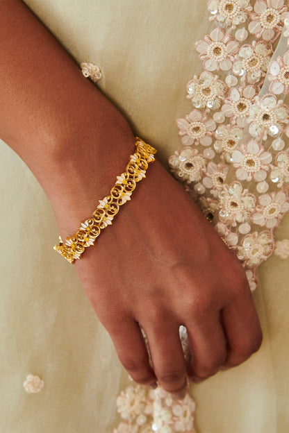 Gold Plated Enameled Bangle