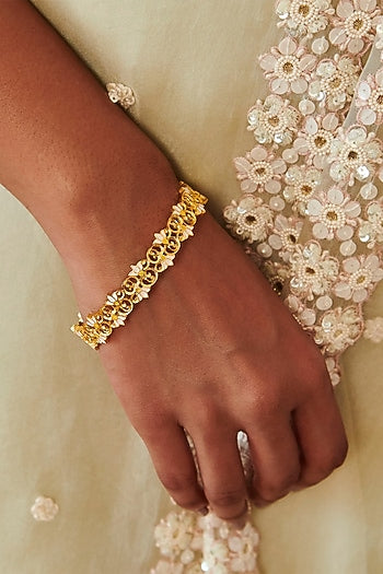 Gold Plated Enameled Bangle
