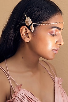 Rose Gold Finish CZ Mathapatti