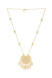 Gold Plated Pearl Pendant Necklace