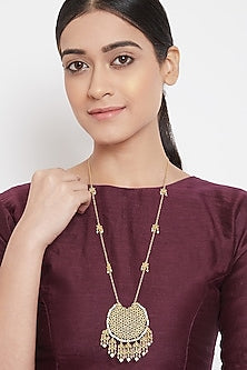 Gold Plated Pearl Pendant Necklace