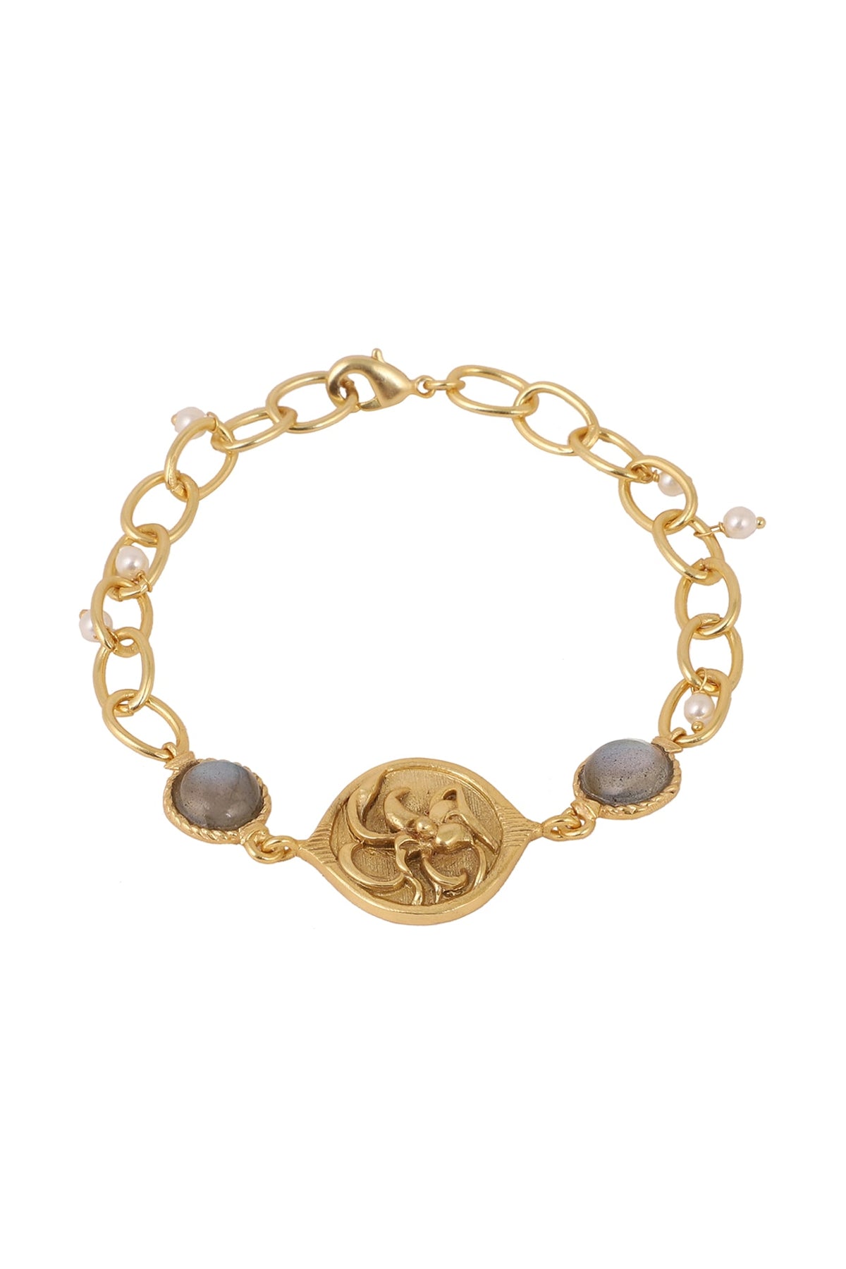 Gold Plated Pearl Beaded Bracelet