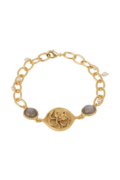 Gold Plated Pearl Beaded Bracelet