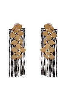 Two-Tone Finish Handcrafted Dangler Earrings