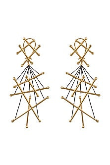 Two-Tone Finish Handcrafted Dangler Earrings