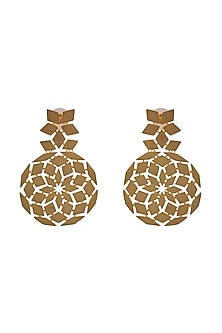 Gold Finish Dangler Earrings