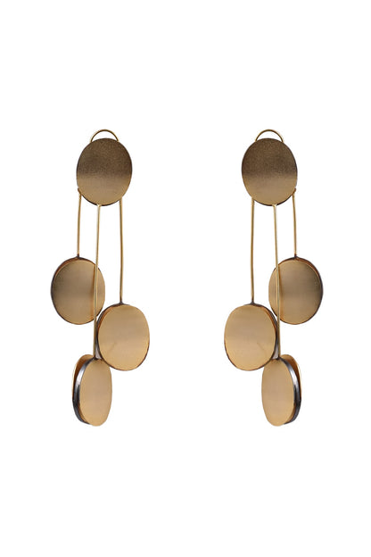 Gold Finish Dangler Earrings