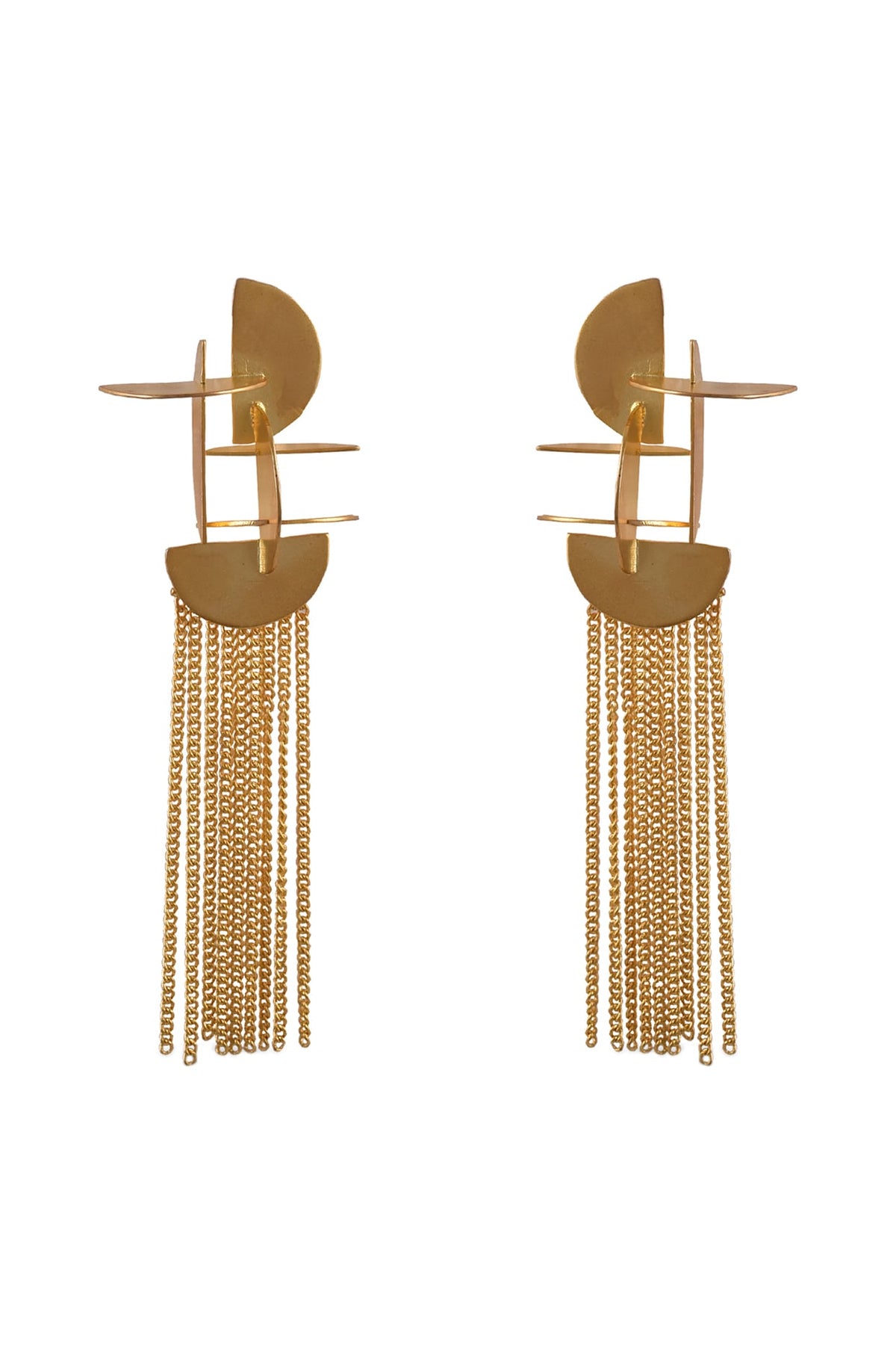 Gold Finish Handcrafted Dangler Earrings
