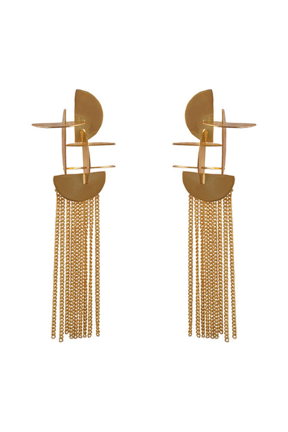 Gold Finish Handcrafted Dangler Earrings