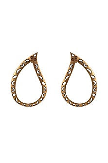 Two-Tone Finish Cutwork Dangler Earrings