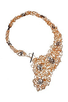 Two-Tone Finish Wired Long Necklace