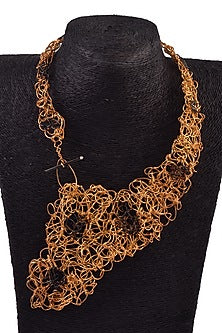 Two-Tone Finish Wired Long Necklace