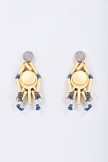 Gold Finish Dangler Earrings