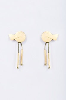 Gold Finish Dangler Earrings