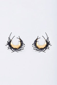 Gold Finish Handcrafted Stud Earrings