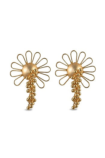 Gold Plated Ghungroo Hanging Dangler Earrings
