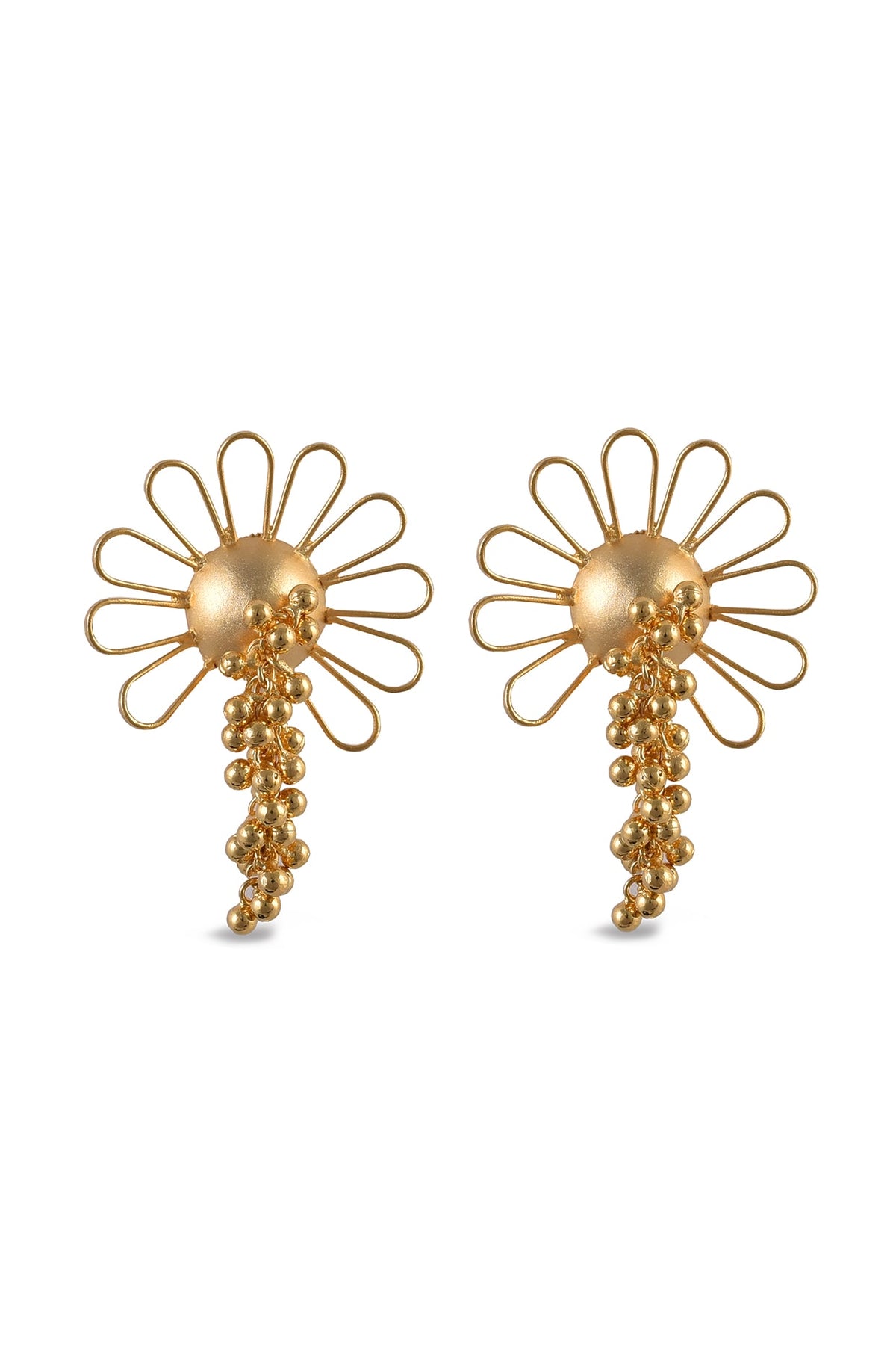 Gold Plated Ghungroo Hanging Dangler Earrings