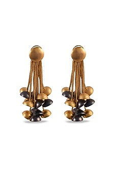 Two Tone Finish Dangler Earrings