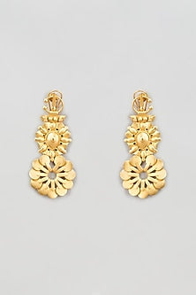 Gold Finish Traditional Dangler Earrings