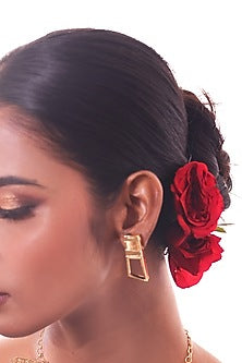 Gold Finish Skyward Stud Earrings