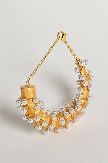 Gold Finish Pearl Bracelet