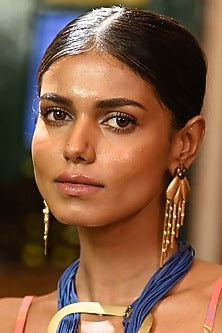 Two-Tone Finish Matte Textured Earrings