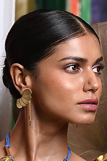 Gold Finish Chain Earrings