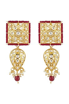 Gold Plated Kundan Polki & Pearl Choker Necklace Set