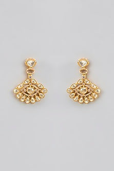 Gold Finish Moissanite Polki Layered Necklace Set