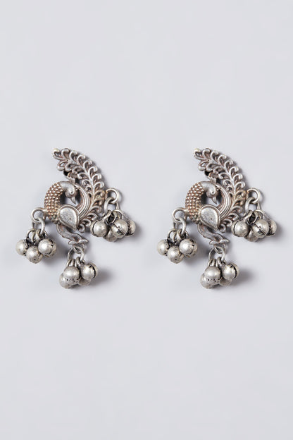 Metal Oxidised Kundan & Pearl Choker Necklace Set