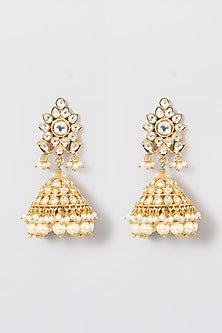 Gold Finish Kundan Polki Choker Necklace Set
