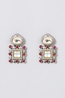 Gold Finish Kundan Polki & Pink Stone Choker Necklace Set