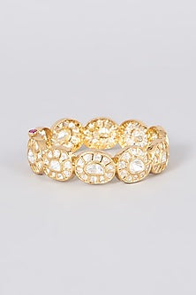 Gold Plated Kundan Polki Kada