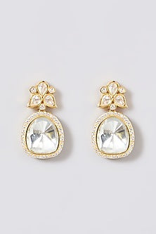 Gold Finish Kundan Polki & Pearl Necklace Set