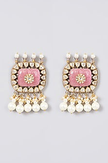 Gold Plated Kundan Polki & Pearl Choker Necklace Set