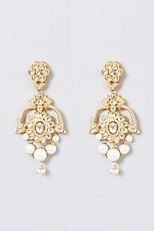 Gold Plated Kundan Polki & Pearl Choker Necklace Set