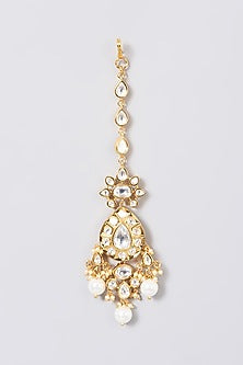 Gold Plated Kundan Polki & Pearl Choker Necklace Set