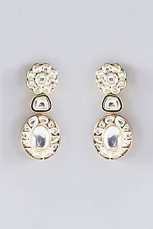 Gold Plated Kundan Polki & Pearl Necklace Set