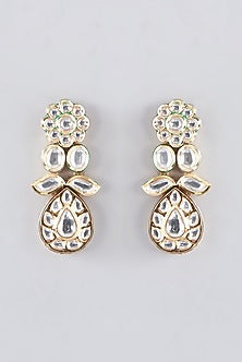 Gold Plated Kundan Polki & Pearl Necklace Set