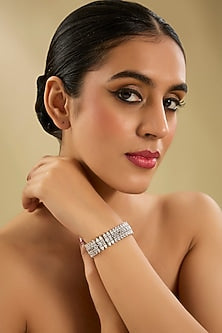White Finish Diamond Bracelet